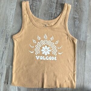 Volcom Tan Screen Print Tank Size L